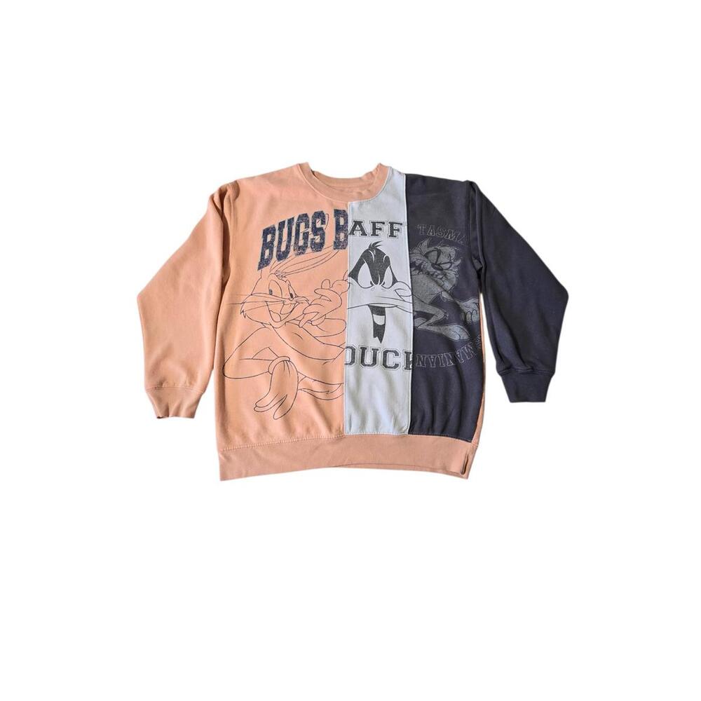Looney Tunes Bugs Bunny, Daffy Duck, and Tasmanian Devil Colorblock Sweatshirt
